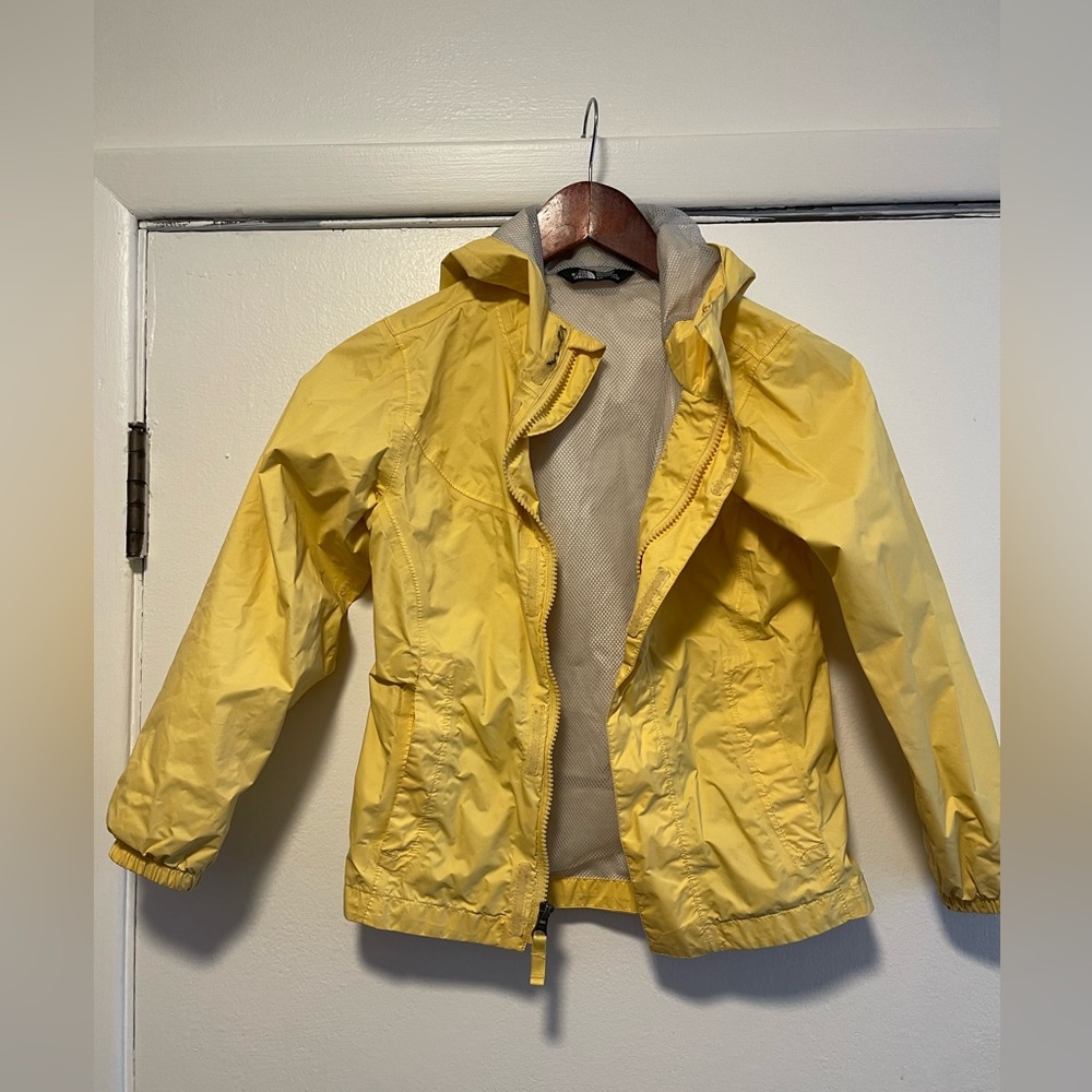 Girls small north face rain jacket